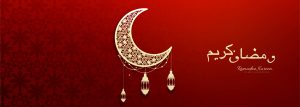 Ramadan kareem banner colorful template design